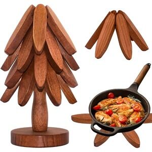 Wooden Tree Trivet Set